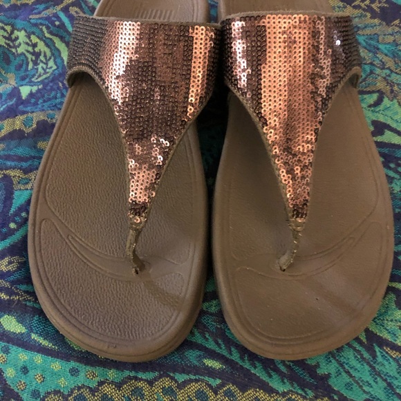 FitFlop  Electra Classic Wedge Sandals  Pewter Color - Picture 3 of 8